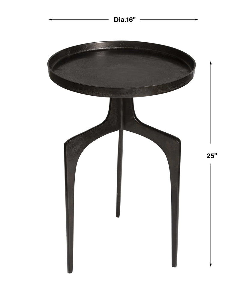 BRONZE BLACK KENNA ACCENT TABLE BY UTTERMOST