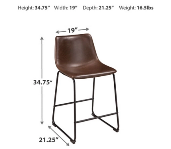 CENTIAR COUNTER HEIGHT STOOL BROWN