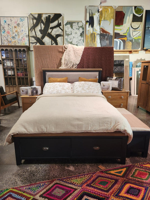 SALEM COLLECTION - QUEEN BED FRAME WITH STORAGE DRAWER