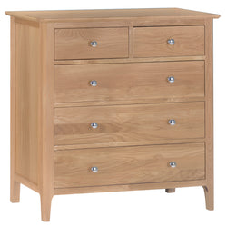 OSLO COLLECTION - LIGHT OAK 2 OVER 3 CHEST OF DRAWERS
