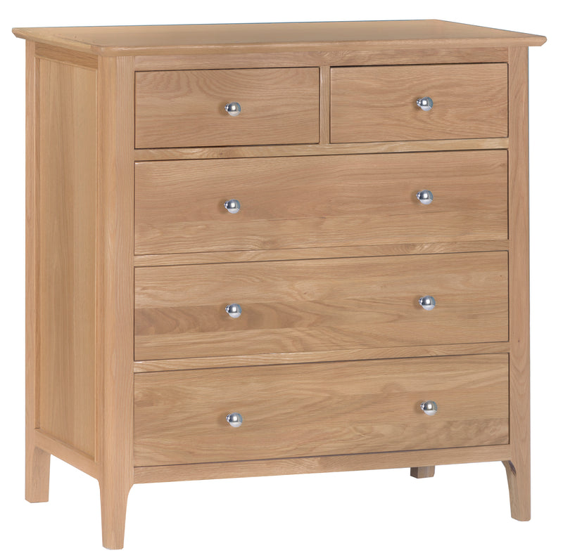 OSLO COLLECTION - LIGHT OAK 2 OVER 3 CHEST OF DRAWERS
