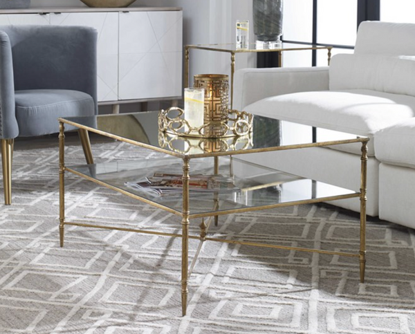 HENZLER GOLD COFFEE TABLE BY UTTERMOST