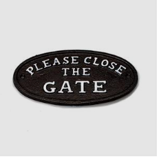 PLEASE CLOSE THE GATE SIGN