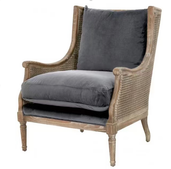FRENCH BERGERE SOLID OAK CHAIR