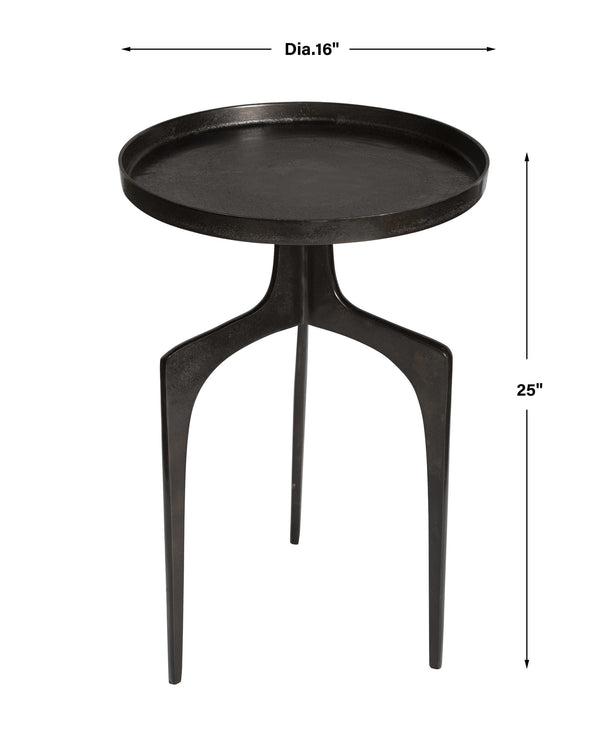 BRONZE BLACK KENNA ACCENT TABLE BY UTTERMOST