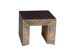 POMPEO END TABLE - OLD ELM & IRON