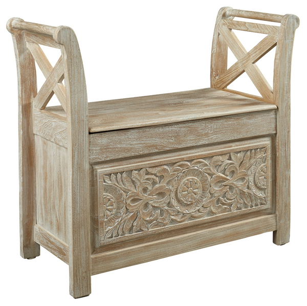 FOSSIL RIDGE ACCENT BENCH WITH STORAGE