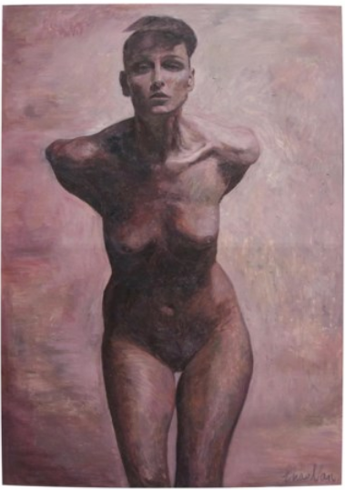 NAKED GIRL PAINTING
