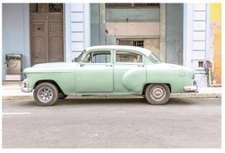 GREEN CUBAN CAR